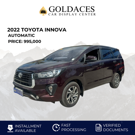 2022 TOYOTA INNOVA 2.8L E DIESEL AUTOMATIC TRANSMISSION Gold Aces Car Display Center