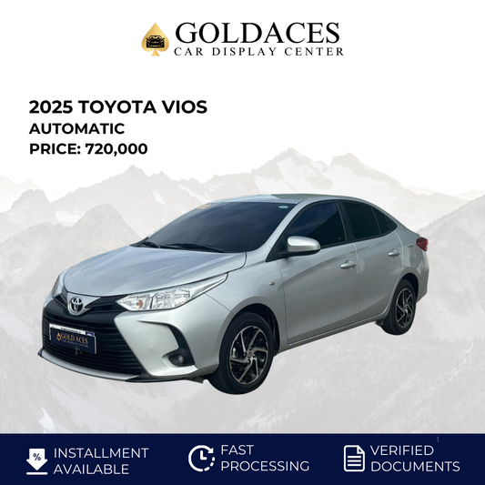 2025 TOYOTA VIOS 1.3L XLE CVT AUTOMATIC TRANSMISSION (5T KMS ONLY!) Gold Aces Car Display Center