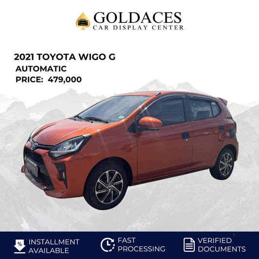 2021 TOYOTA WIGO G 1.0L AUTOMATIC TRANSMISSION (21T KMS ONLY!) Gold Aces Car Display Center