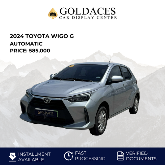 2024 TOYOTA WIGO G 1.0L AUTOMATIC TRANSMISSION (8T KMS ONLY!) Gold Aces Car Display Center