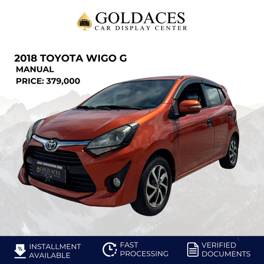 2018 TOYOTA WIGO G 1.0L MANUAL TRANSMISSION Gold Aces Car Display Center