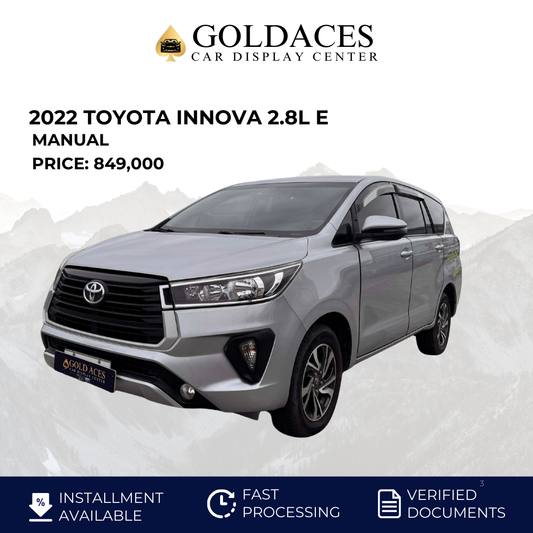 2022 TOYOTA INNOVA 2.8L E DIESEL MANUAL TRANSMISSION TOYOTA