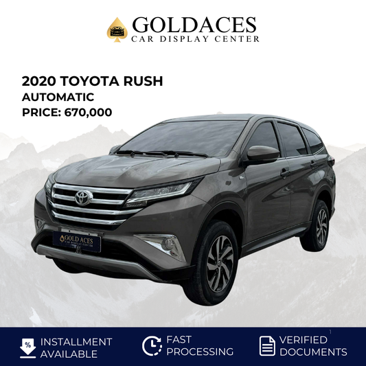 2020 TOYOTA RUSH 1.5L E AUTOMATIC TRANSMISSION Gold Aces Car Display Center